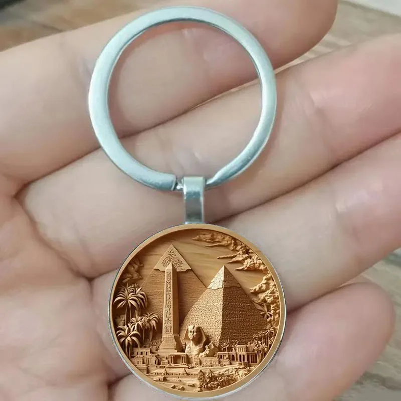 

Vintage Keychain - Mini Italian Charm Cooking Theme with Pasta, Cheese, and Tomatoes, Italian Flag Colors - Christmas and New Ye