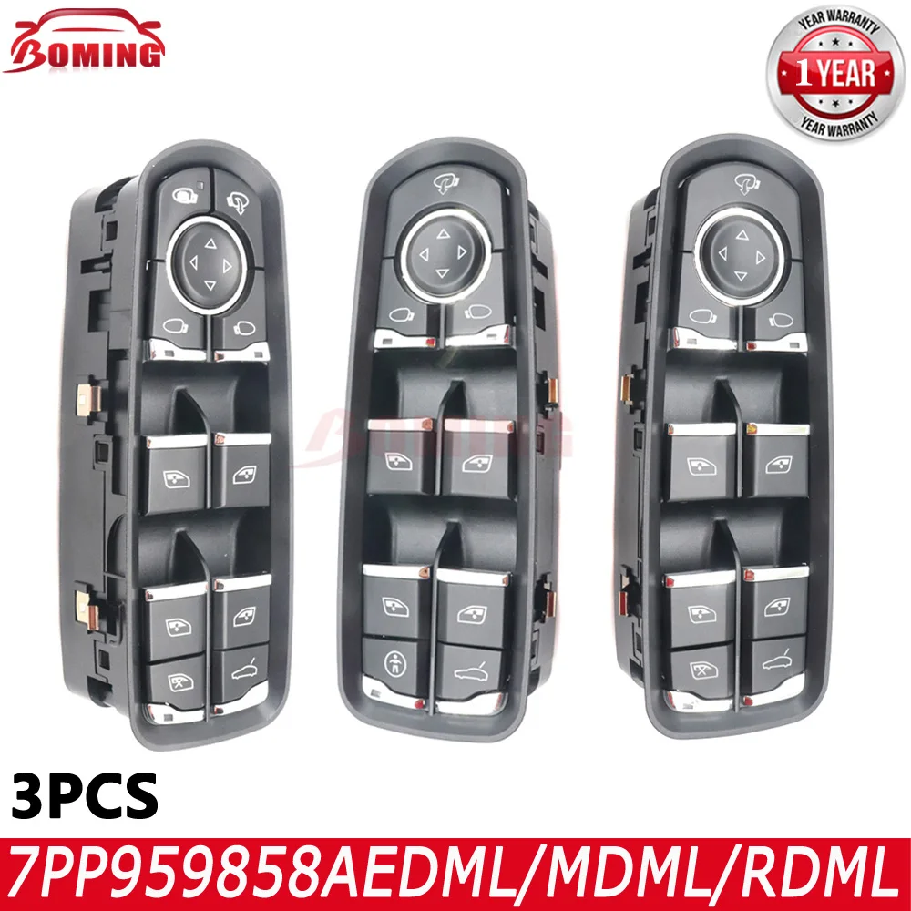 NOVOS interruptores de controle de janela elétrica 7PP 959858 AEDML 7PP 959858 MDML 7PP 959858 RDML Para Porsche Cayenne Macan Panamera 2010-2022