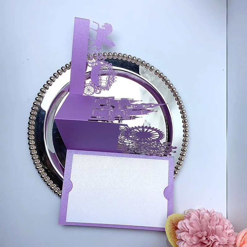 1pcs European Style Wedding Invitation Letter Holiday Party Greeting Card High-end Hollowed Out Invitation Card Greeting Cards