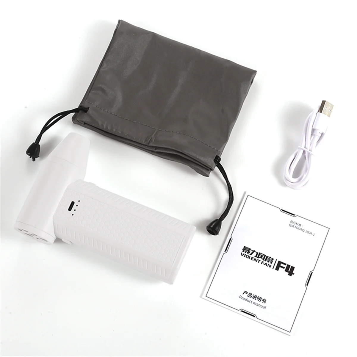 GOB-oMini Turbo Jet Fan Portable Handhold Air Duster 4 Levels Adjustable for Keyboard and Car Cleaning Hair Dry