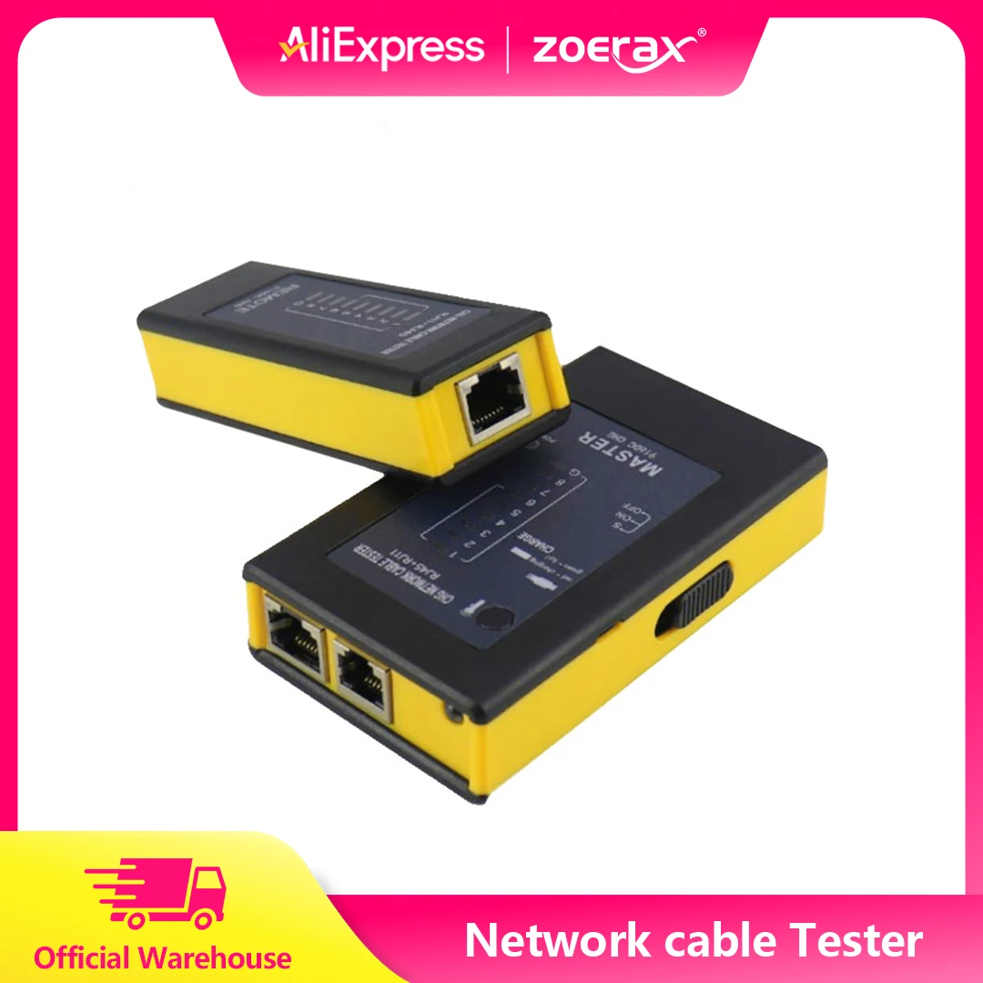 ZOERAX Rechargeable Network Cable Tester RJ45 RJ11RJ12 Network LAN Ethernet RJ45 Cable Tester LAN Networking Tool network Repair