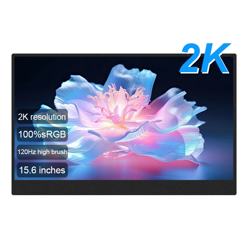 LANLIPU 15.6inch Portable Monitor 2K 120Hz 100%sRGB Gaming IPS Panel Display For Laptop  PC Steam/Deck/Switch/PC/Mac/ Xbox PS4/5