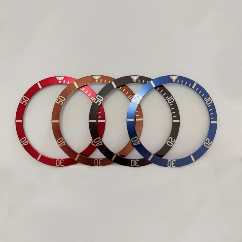 

39.7mm*32.8mm Mod Accessories Black Blue Red Coffe Green Luminous Wacth Chapter Inset Sacle Ring Fit for Tudor T-397 41mm Case