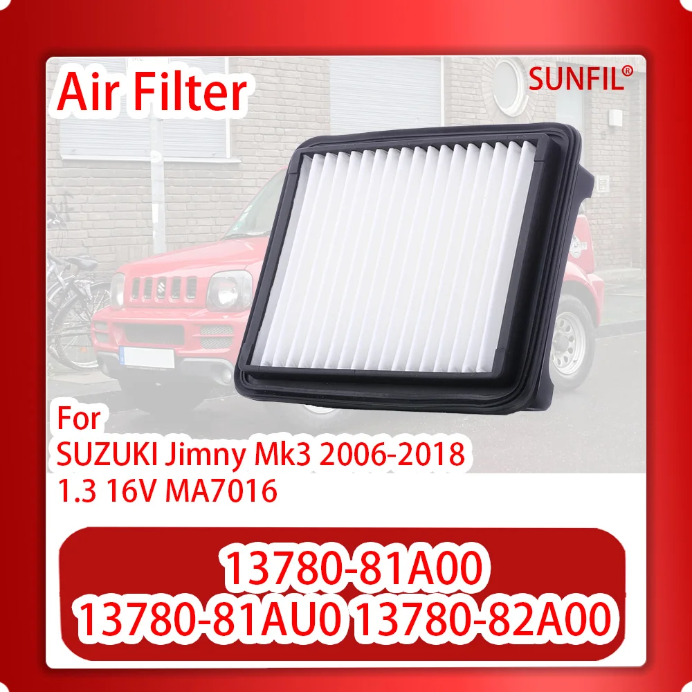 

13780-81A00 13780-81AU0 13780-82A00 air filter for SUZUKI Jimny Mk3 2006-2018 1.3 16V MA7016