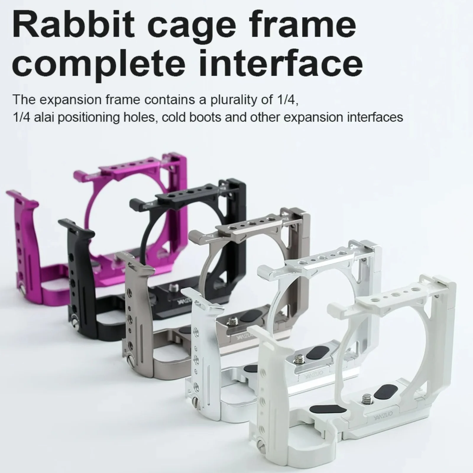 YANZUO هيكل قفصي الشكل للكاميرا لسوني ZVE10 II كاميرا أرنب اكسسوارات Zve10m2 استقرار المعادن التوسع قفص قوس #6