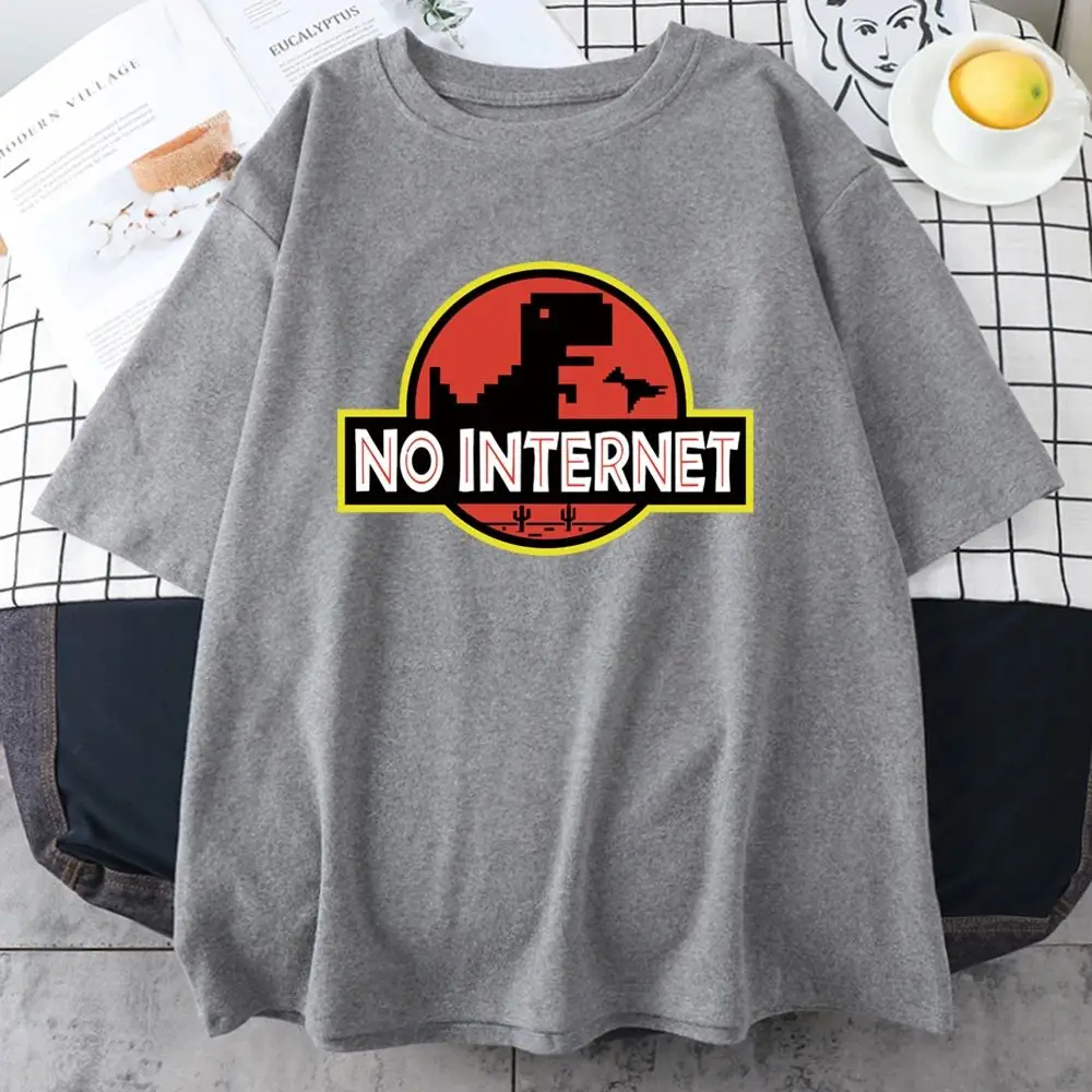 T-shirt imprimé dinosaure de dessin animé pour hommes, Design sans Internet, coupe confortable, haut décontracté pour un usage quotidien, autre matériau 00%