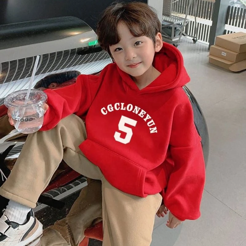 Women Korean Style Hoodie Autumn Winter New Cartoon Print Loose Fit Pullover Fleece Lined Warm Sweatshirt Casual Outerwear