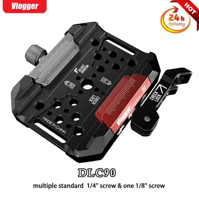 Vlogger DLC90 Quick Release System Plate 1/4'' Tripod Base Mount Shoulder Strap for Sony Canon Nikon DSLR Camera Accessories