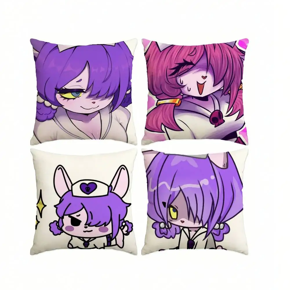 Dark horror animation T-Terrible M-Mouse  Pillow Case Square Double-Sided Sofa Cushion Cover Bedroom Bedside Pillow