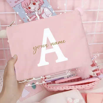 Sacs à cosmétiques de demoiselle d'honneur avec nom personnalisé, trousse de maquillage pour filles, pochette de toilette de voyage, cadeaux d'anniversaire de mariage pour elle 4