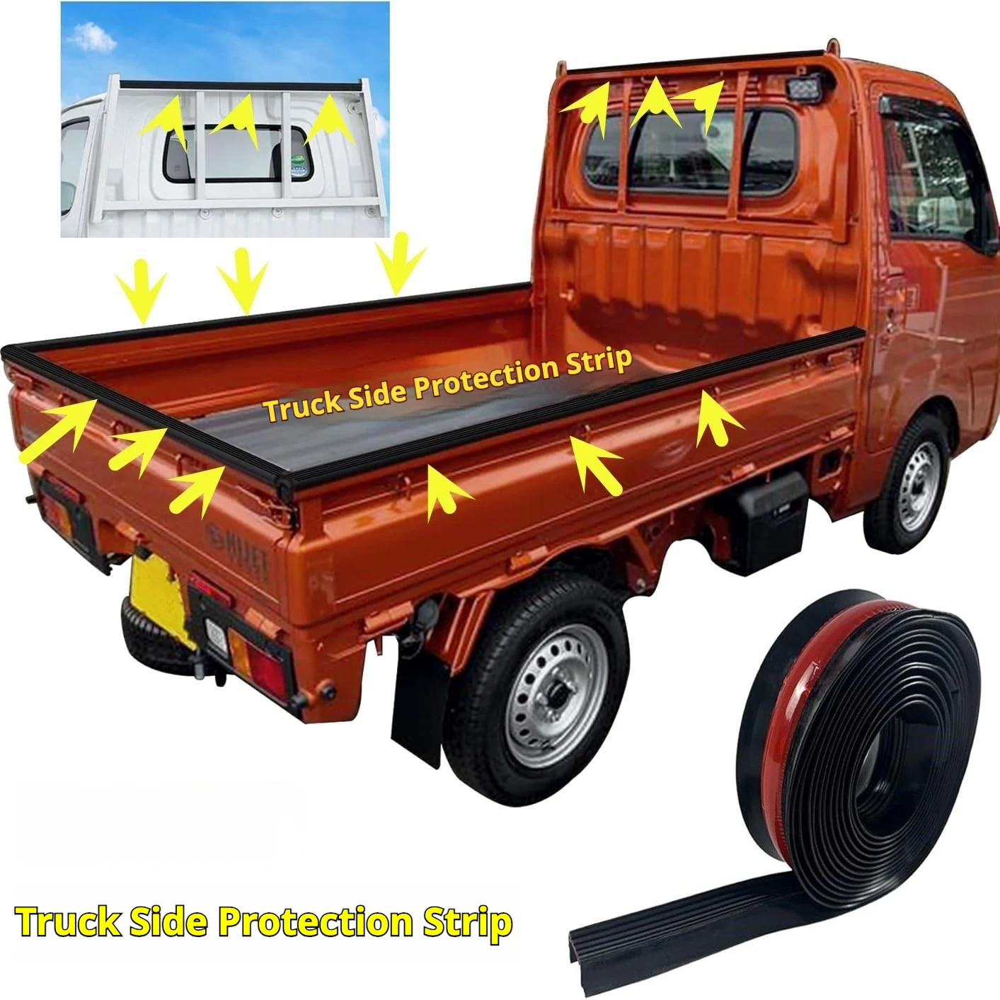 4 Meters Light Truck Edge Trim Mounted Material Protection Plate Rubber Edge Strip Seal U Type Edge Trim Protector