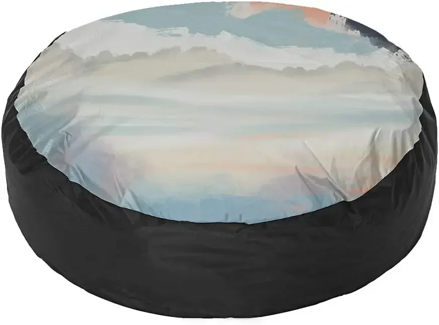 Cloudy Sky Summer Sun Spare Tire Cover Universal Weatherproof Dustproof Tire Cover For RV Trailers Motorhomes SUV Camping