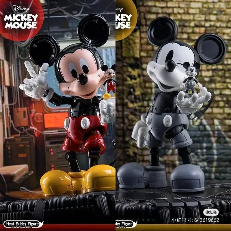 New 17cm Heatboys Disney Mickey Mouse Assembling Mickey Figure Alloy Mecha Ver Ornaments Anime Model Toys Ornament Decoration