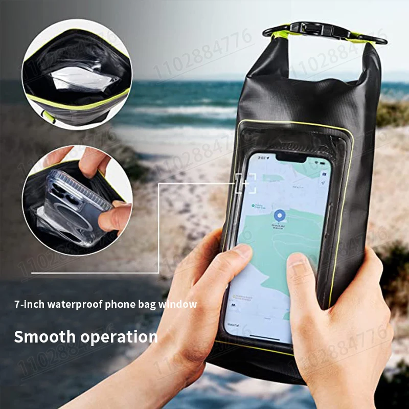 2L Outdoor Crossbody Cell Phone Waterproof Bag Diving Swimming Touch Screen Waterproof Crossbody Bag Beach camping organizer bag