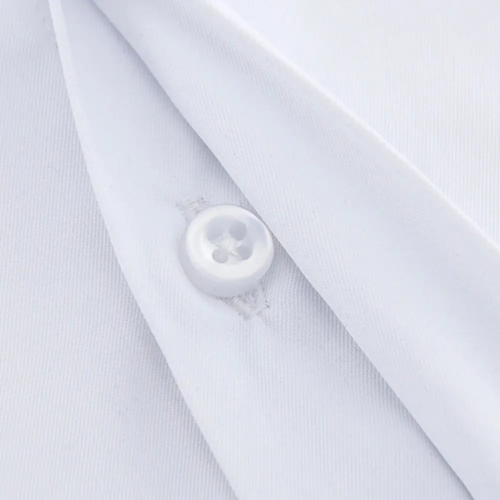 Men's Classic French Cuffs Dress Shirt Fly Front Thickened Fleece Lined Autumn  Collar Nine Sleeve Length Special Wide Fit