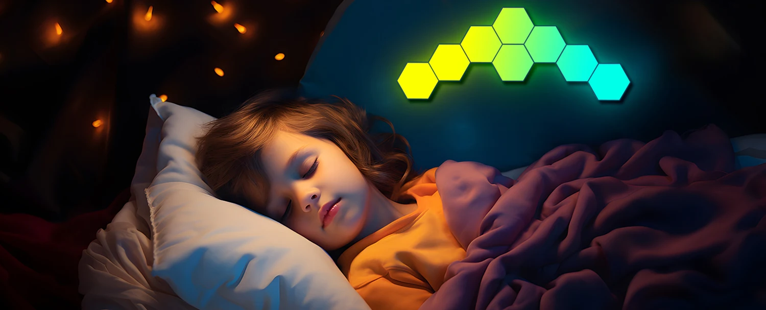 20/12/8 Pack Hexagon Lights Wall RGB Panel Smart APP Hexagonal Modular Gaming Light Music Sync Honeycomb Shape Hexagonl Light