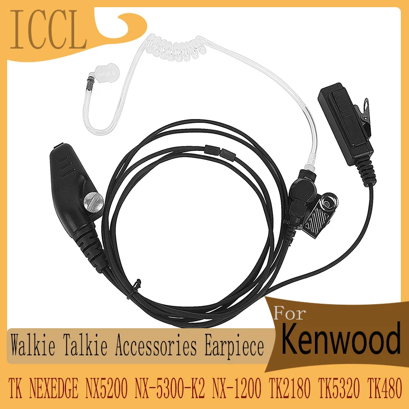 

TK NEXEDGE Earpiece with Mic,Radio Accessories,Headset for Kenwood,Walkie Talkie,NX5200,NX-5300-K2,NX-1200,TK2180, TK5320, TK480