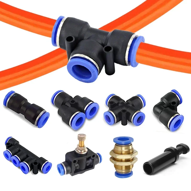 

Pneumatic Fitting Pipe Connector Tube Air Quick Fittings Water Push In Hose Couping 4mm 6mm 8mm 10mm 12mm 14mm PU PY PK PE PV SA