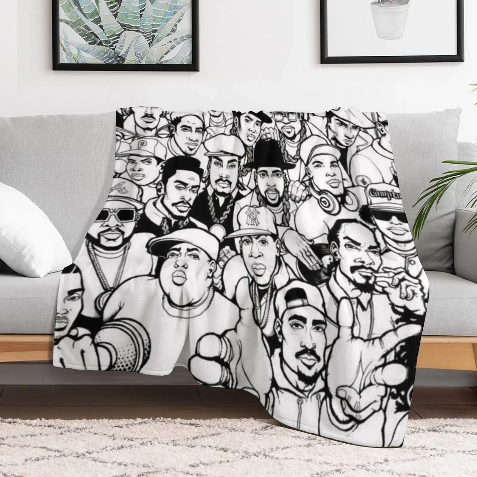Hiphop Legends never die - Rappers Throw Blanket Stylish Decor Blanket Gift for Friends Roommate