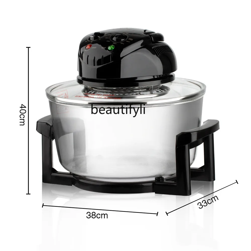 Smart Air Fryer, Visual Household Multifunctional Light Wave Furnace Glass Fryer Air Furnace