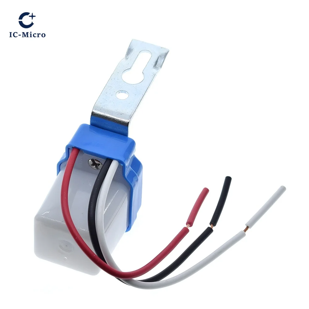 Interruptor automático de luz de rua com fotocélula, liga/desliga, dc ac 220v 50-60hz 10a, controle fotográfico, interruptor com sensor