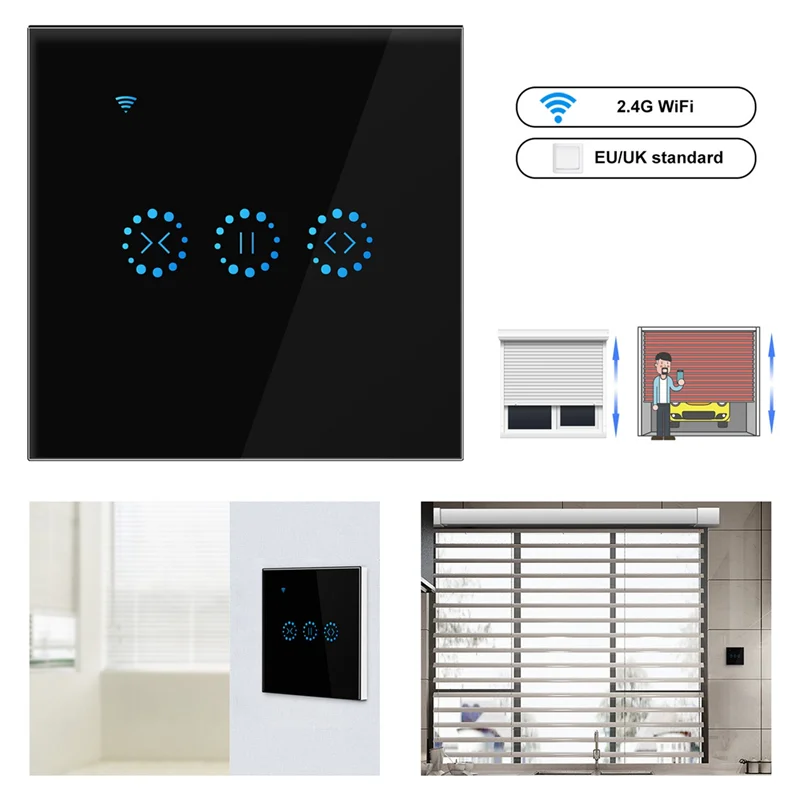 ABFN-Wifi สมาร์ทผ้าม่านสําหรับผ้าม่านลูกกลิ้งชัตเตอร์มอเตอร์ไฟฟ้ารีโมทคอนโทรล Eu Plug