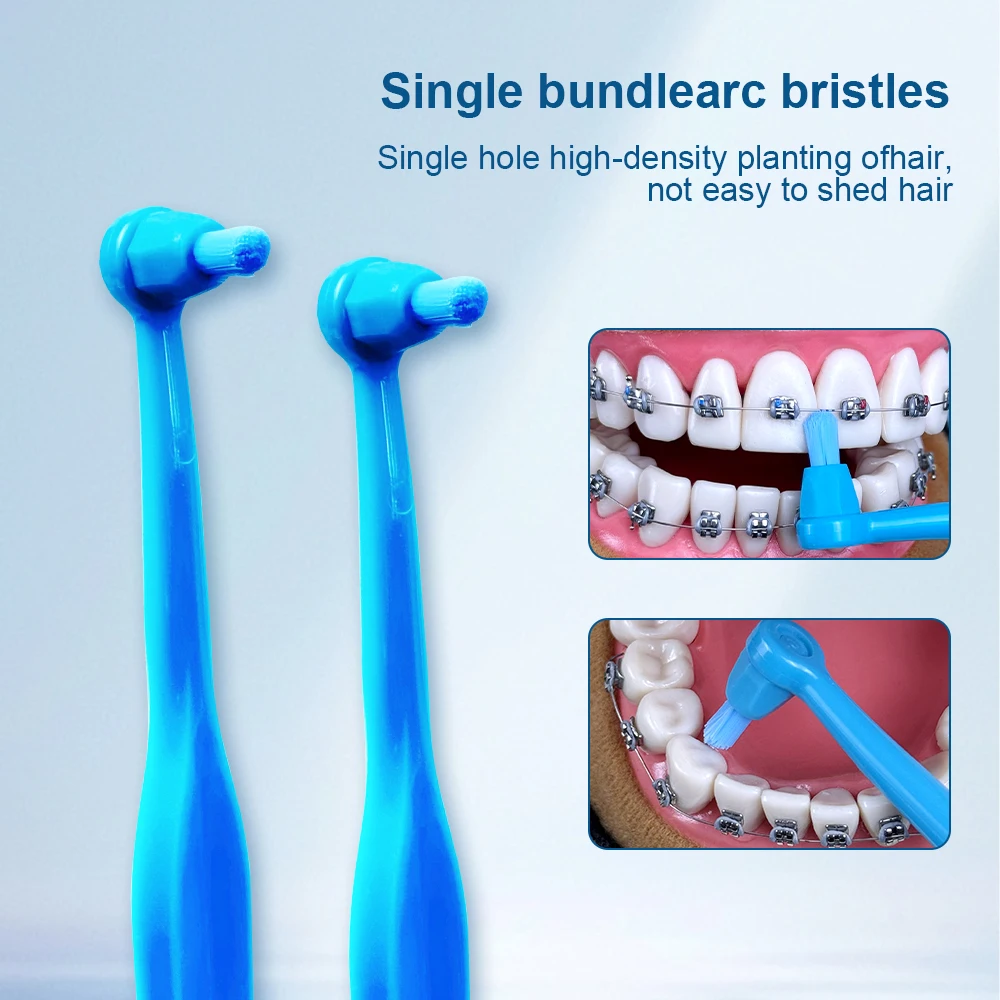 Orthodontic Interdental Brush Soft Teeth Cleaning Toothbrush Oral Care Tool Small Head Removable Interdental Brush