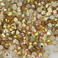 Hot Selling Colors SS3-SS50 Golden Bottom Glass Crystal Rhinestones Flatback Strass Stone Nail Art Accessories DIY Decoration