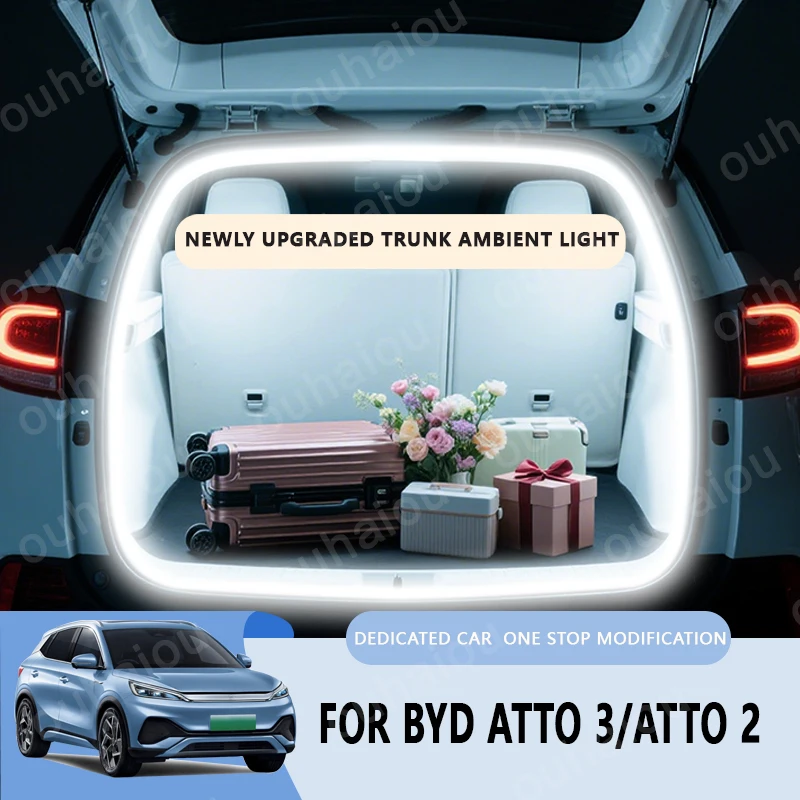 

For BYD ATTO 3/BYD ATTO 2 trunk light modification light Atmosphere lights White warm white Rear Trunk LED Light Bar