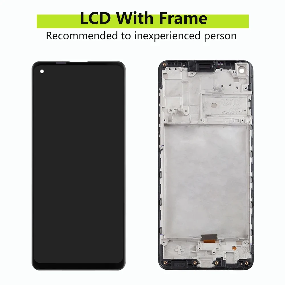 Display Screen for Samsung Galaxy A21S LCD Display Digital Touch Screen with Frame for Samsung A21S A217 A217F A217F/DS LCD