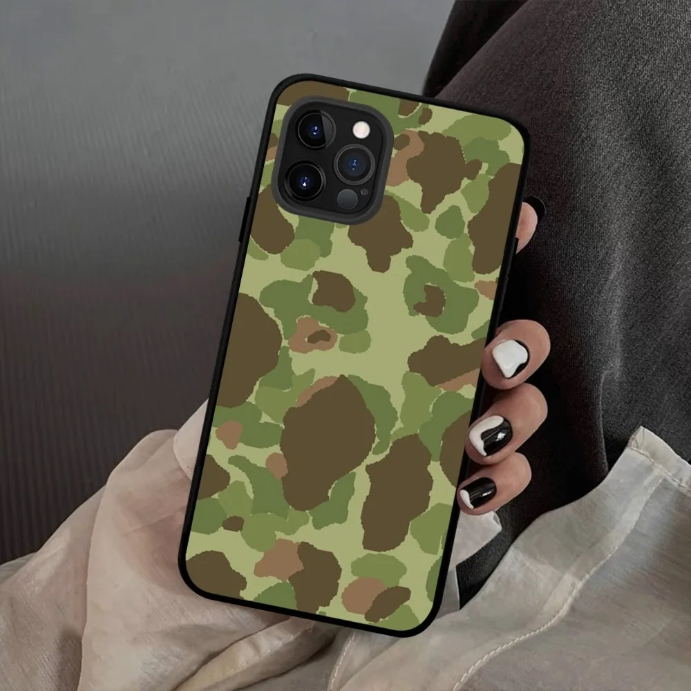 Camouflage Camo Military Army Phone Case Silicone Soft For 15 iphone 14 13 12 11 Pro Mini XS MAX 8 7 6 Plus X 2020 XR Shell