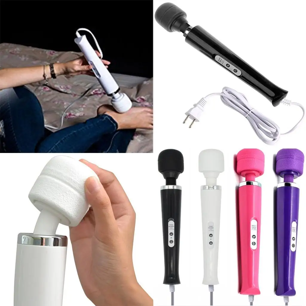 Vibrating Massage Stick Magic Wand Massager Electric Device for Women Adult with PVC Silicone Full Body Support