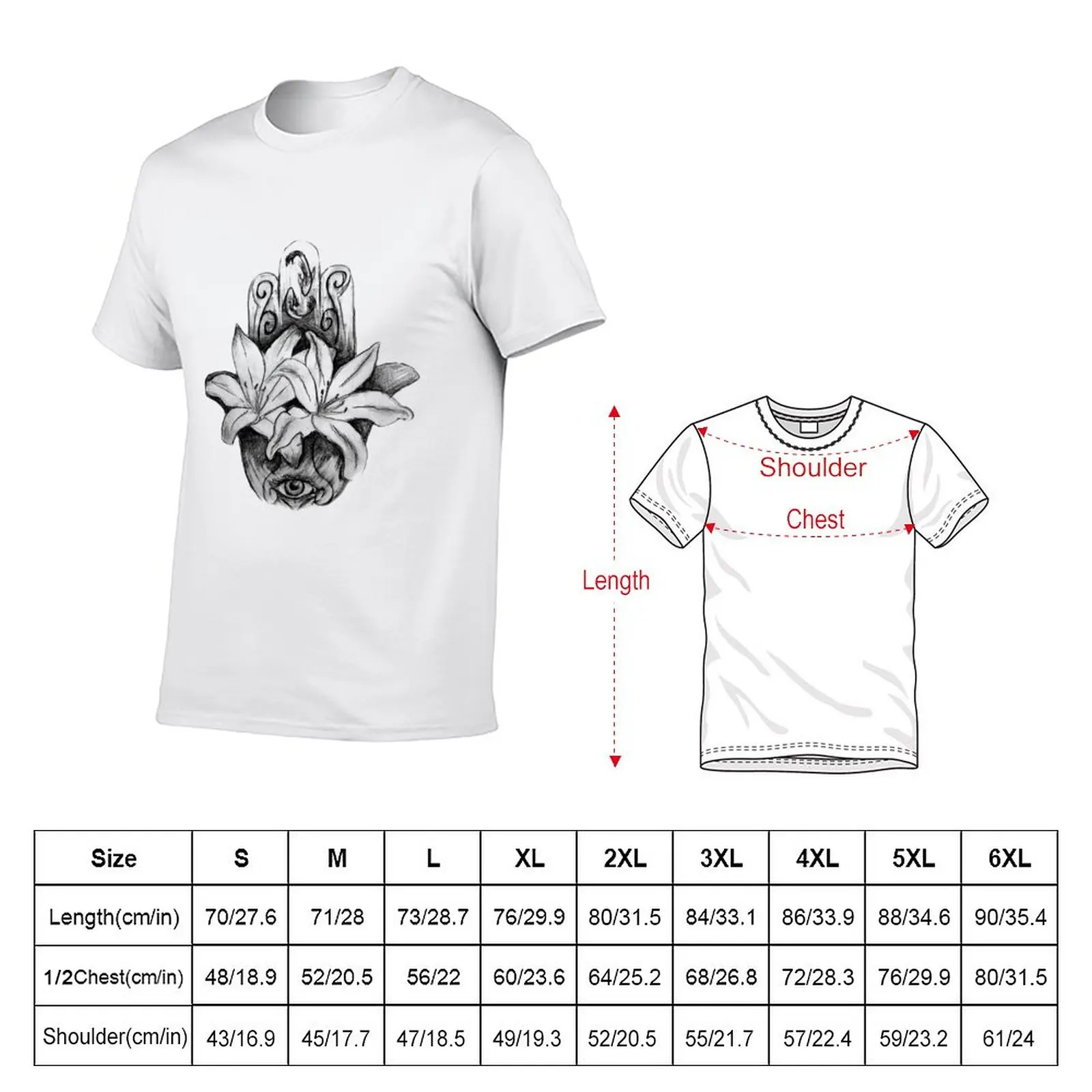 Lily Hamsa T-Shirt plus size tops customs design your own mens workout shirts