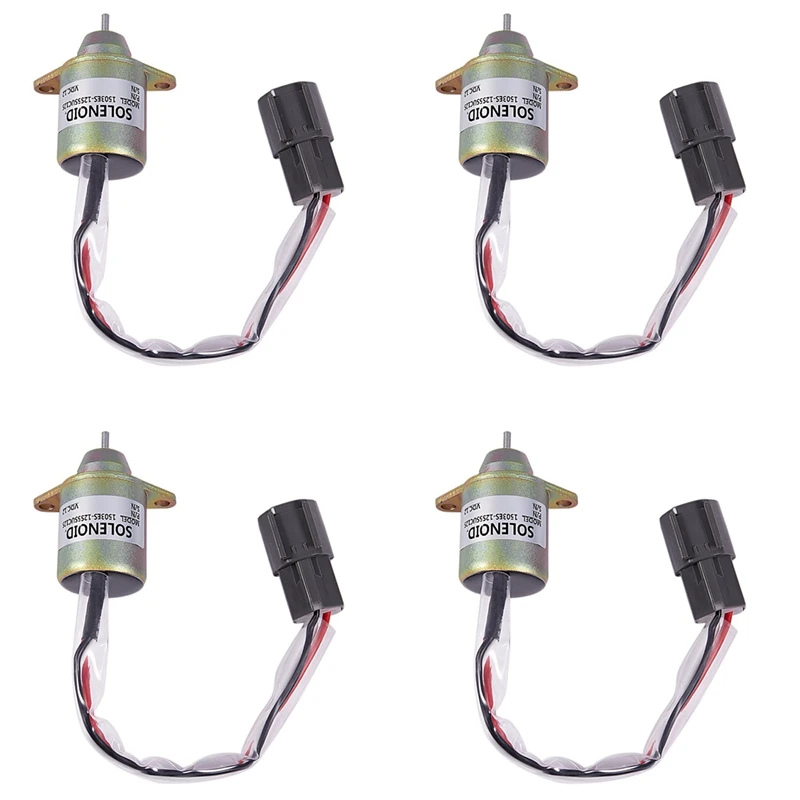 4X 12V Flameout Solenoid Valve 1503ES-12S5SUC12S 119233-77932 Is Suitable For Kubota Yangma