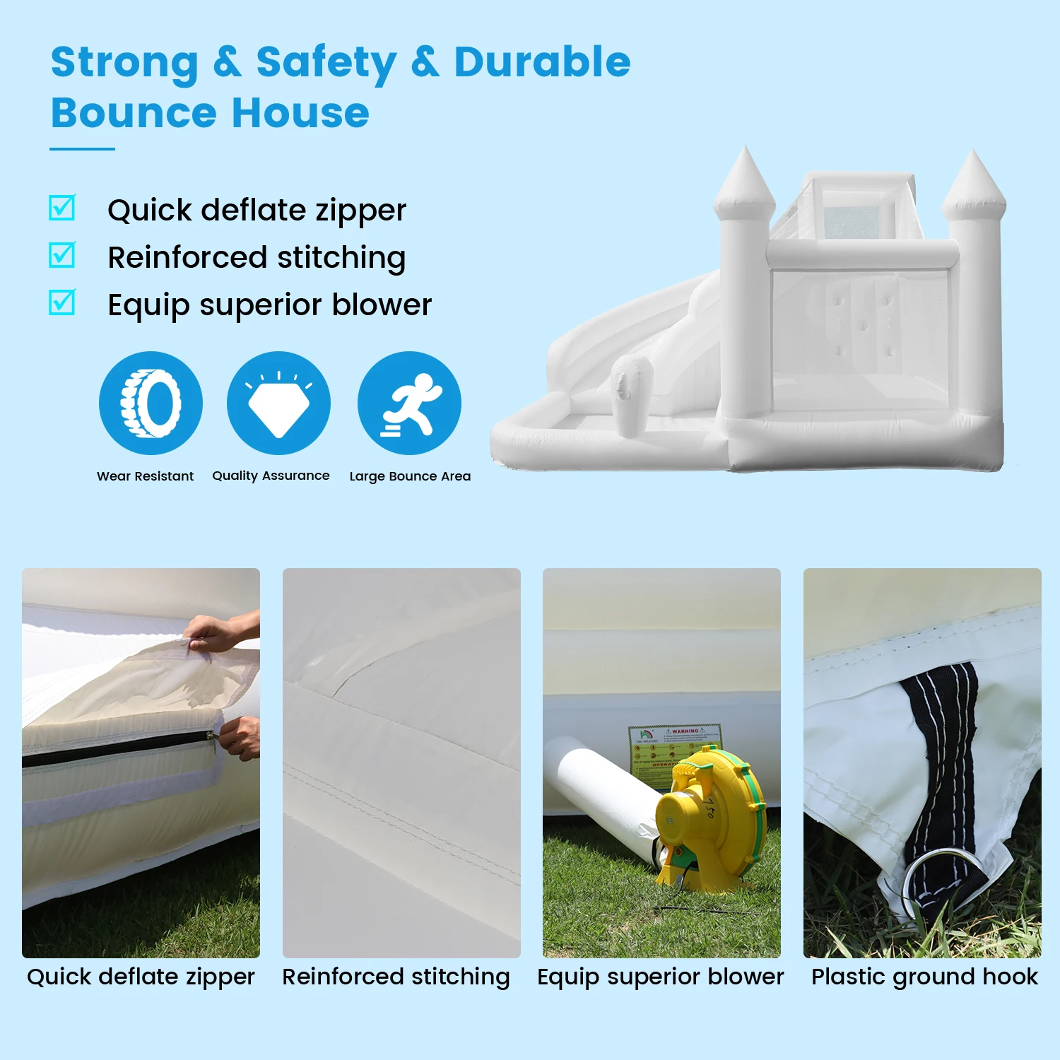 Aufblasbare Hüpfburg, Hüpfburg, passende Party-Events, Hochzeit, aufblasbares Spielzeug für Kinderspielplatzspielzeug