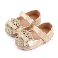 Baby Girl Shoes Cute Crown Soft PU Mary Jane Shoes Anti-slip Sole Spring Summer Sandal for Baby Girl New Fashion