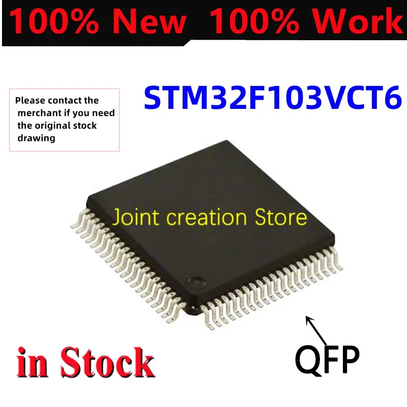 1-10PCS 100% Original STM32F103VCT6 QFP F103VCT6 ST32 ARM Minimum System Development Board Module For Arduino Microcontroller