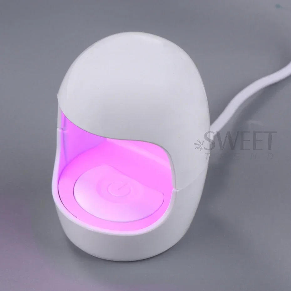 Mini Single Finger Nail Dryer UV LED Lamp 6W Egg Phototherapy Machine Portable DIY Gel Polish Curing Tool USB Home Manicure Lamp