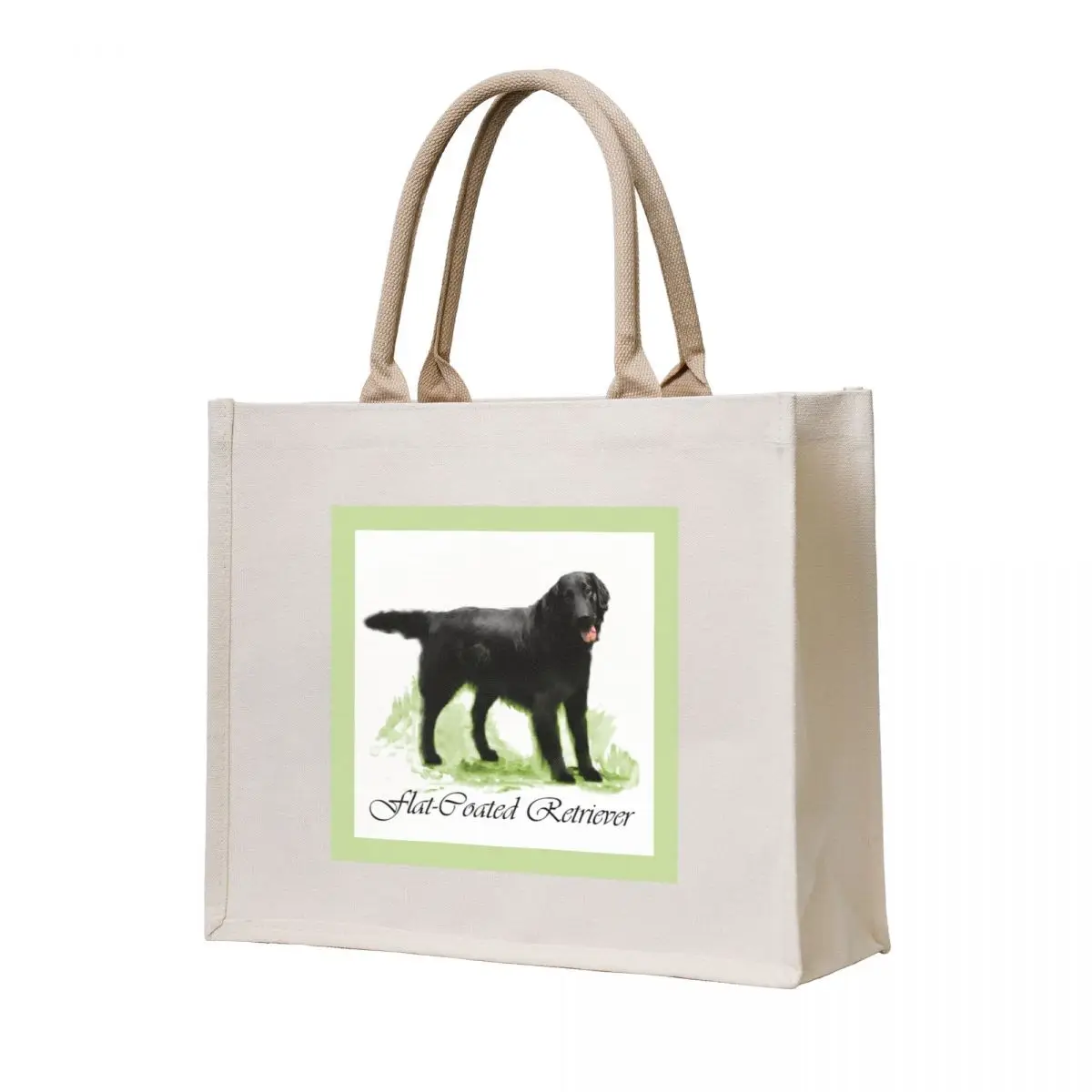 Flat-Coated Retriever Lovers Art Gifts Tote Bag tote bag university Large bags for women shoping bag supermarket folding