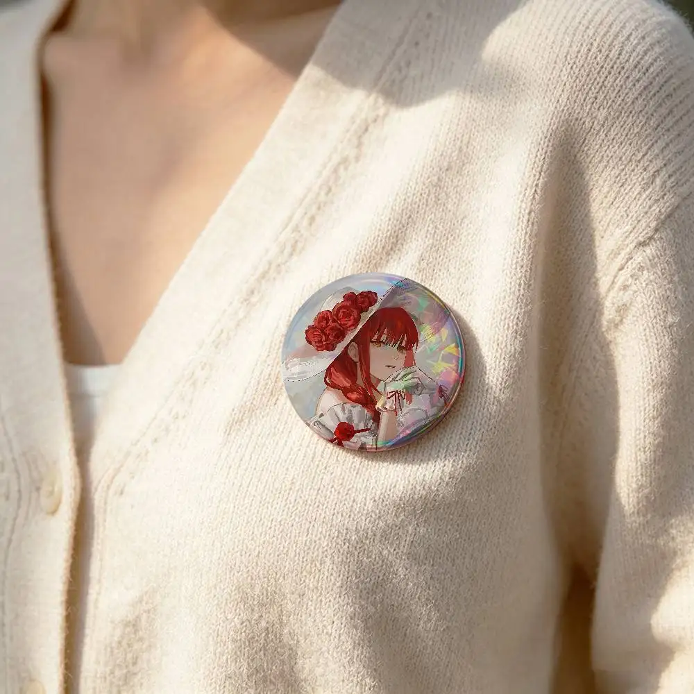 M-Makimas Badge Pins For Friend, Backpack, Clothing, Collectible Accessories, Jewelry Gift