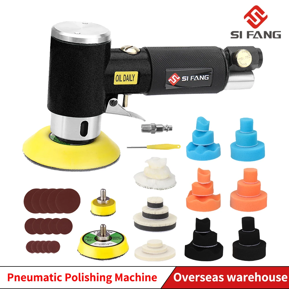 

Orbit Air Sander Mini Pneumatic 1"/2"/3" Grinding Machine Set for Car Polishing High Speed Air Powered Polisher Air Tool