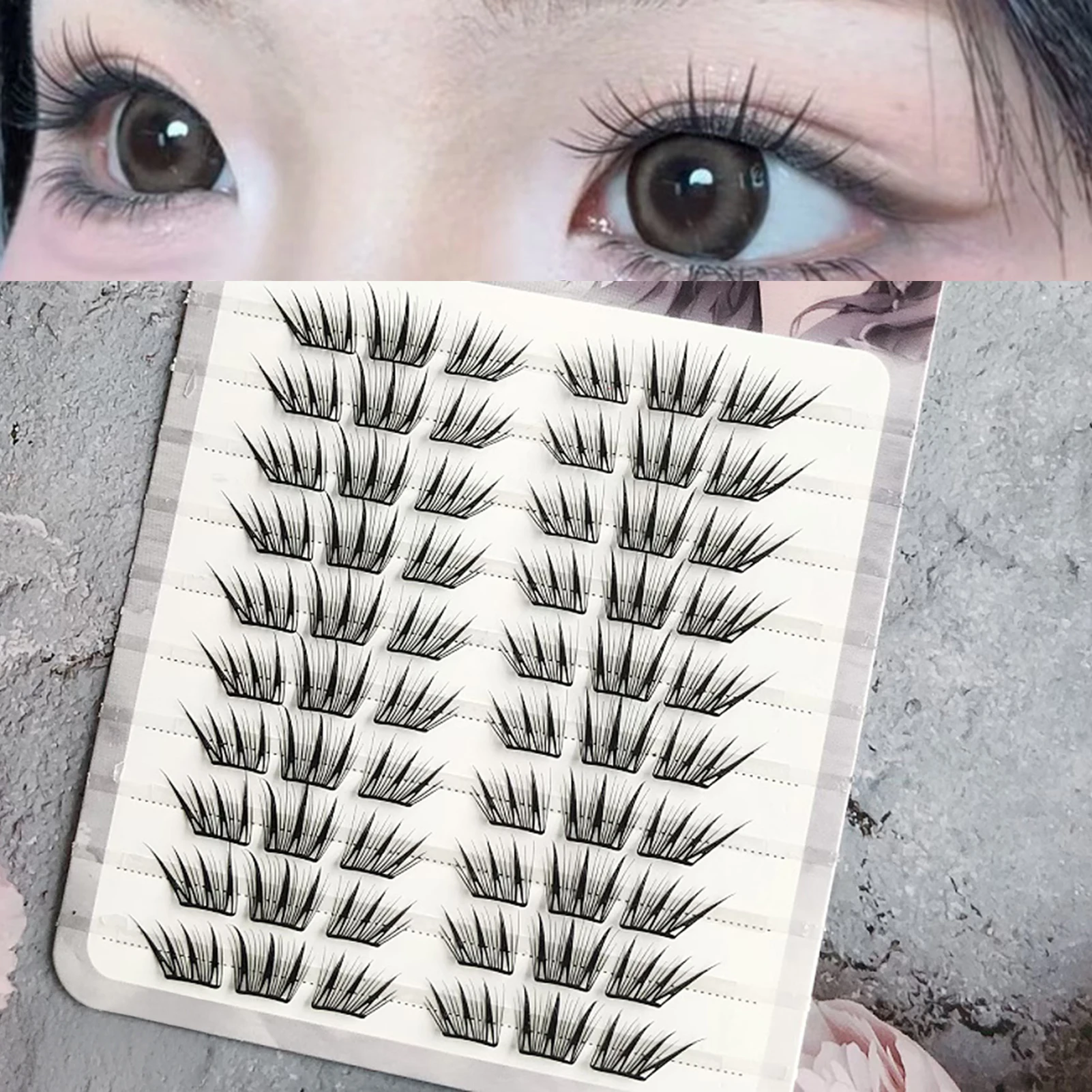 سعة كبيرة الرموش الصناعية كتاب مع مختلط 9-13 مللي متر أطوال رقيق حجم الألياف جلدة تمديد رموش زائفة ماكياج أداة #4