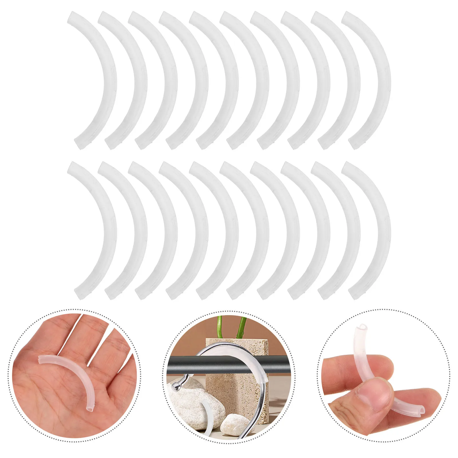 

100Pcs Clothes Hanger Hook Protection Caps Clear Plastic Anti Slip Sleeves for Metal Wire Hangers Wardrobe Organization Home