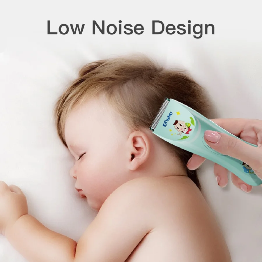 Máquina de cortar cabelo para bebês, aparador de cabelo com baixo ruído para crianças, recarregável, máquina de corte de cabelo para crianças pequenas, kits de corte de cabelo