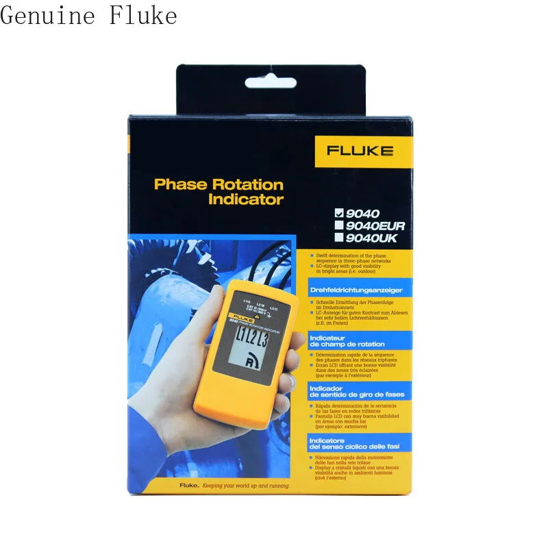 Fluke 9040 9062 Phase Rotation Indicator Phase Rotation Indicator with High Voltage Capability for Industrial Applications