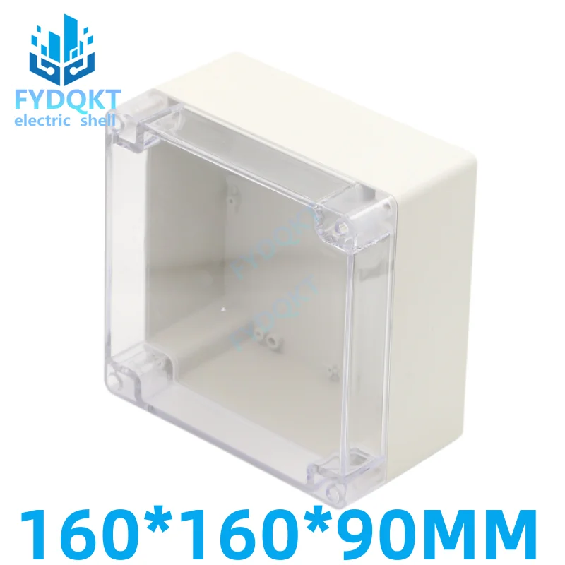 1pcs 160x160x90mm ABS Power junction box fixture box plastic transparent casing instrument outdoor waterproof cable housing
