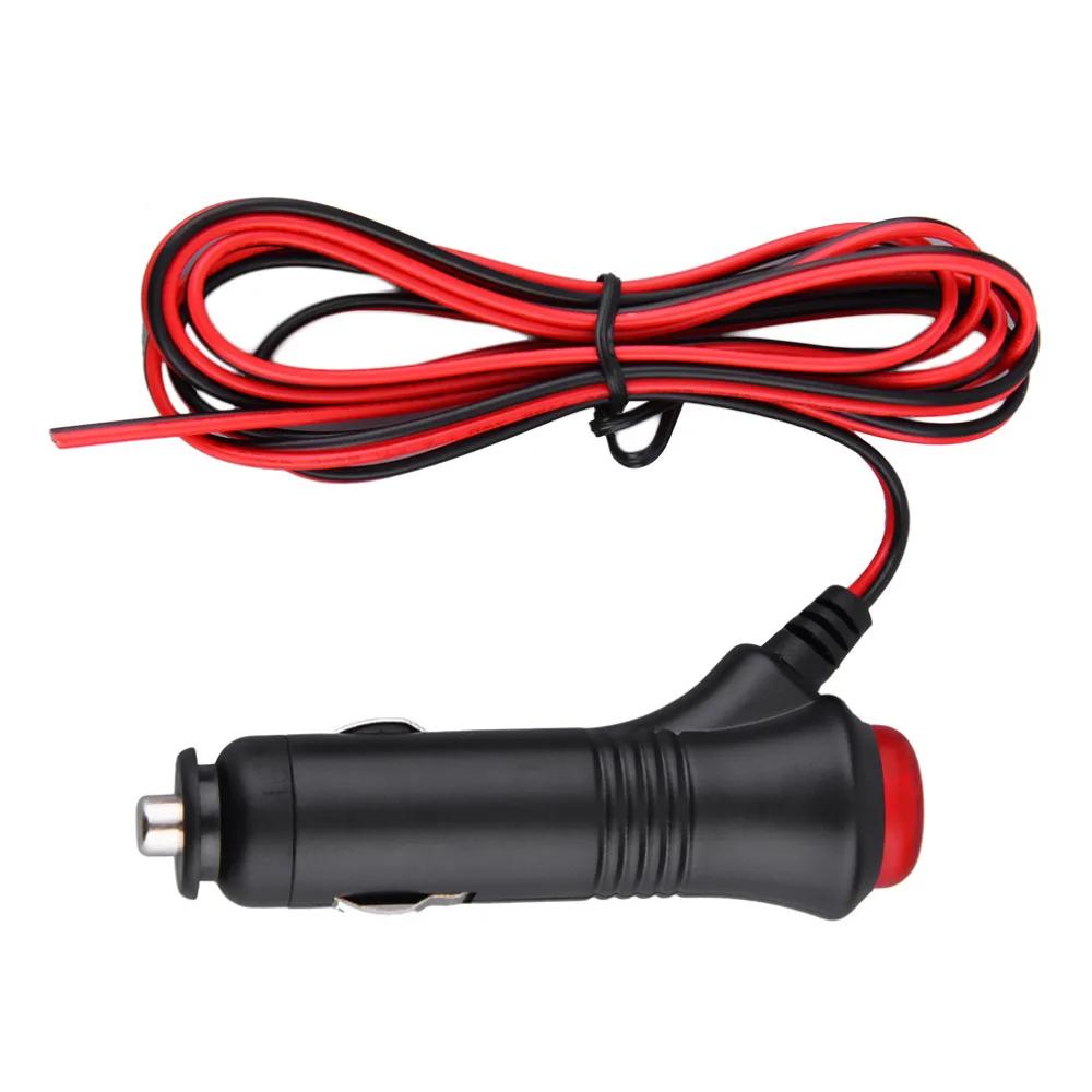 12V Universal Car Cigarette Lighter Plug with Switch Fuse Car Power Cord Motorcycle Truck Cigarette Lighter Power Plug Adapter