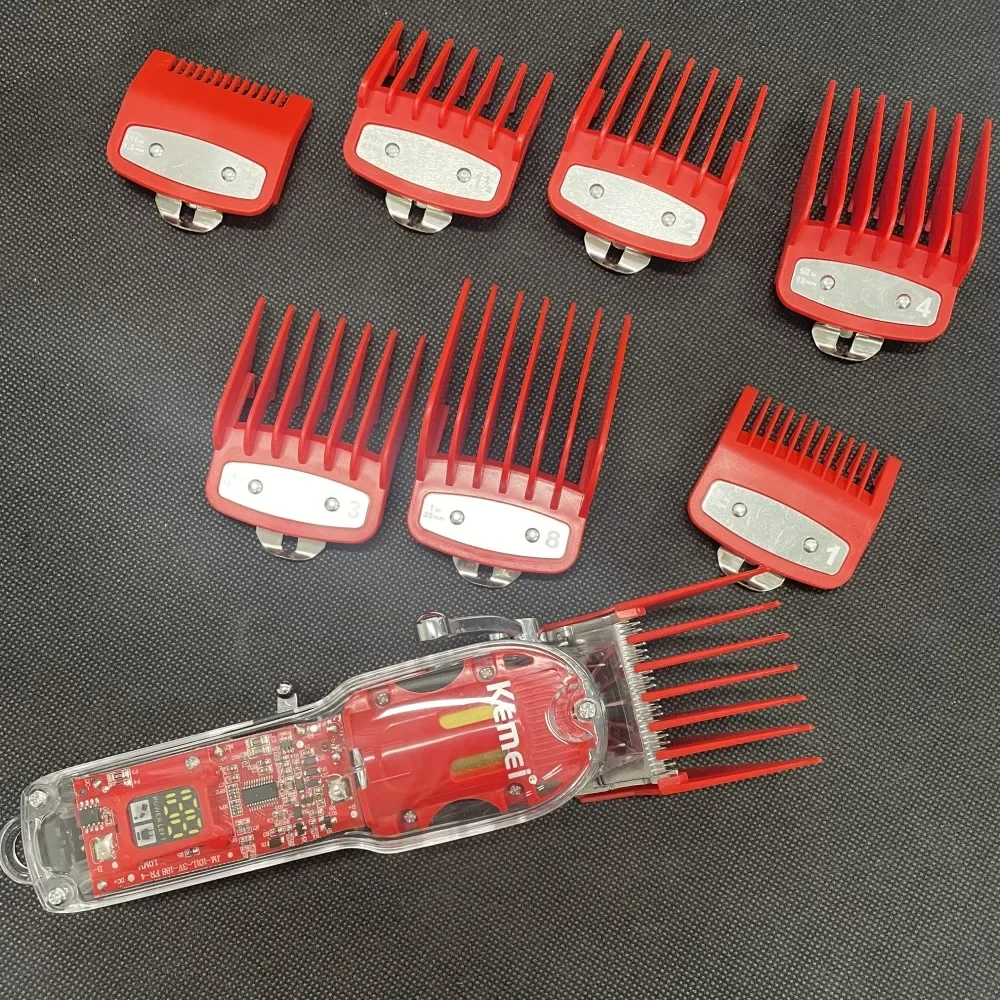 Машинка для стрижки волос Kemei, ограничительная расческа, насадка, размер, замена парикмахера 1,5/3/4,5/6/10/13/19/25/ мм, набор из 8 шт. для 1990 809A 1761