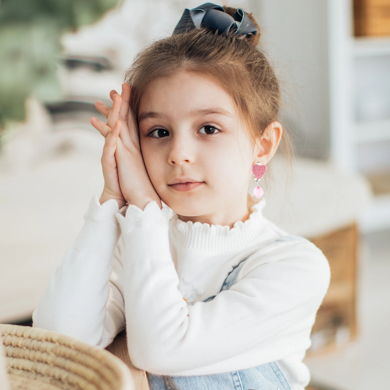 

Tassel Ear Clips Lovely Non-Piercing Cartoon Earrings For Kids Girls Clip-On Jewelry Children Ear Accessories