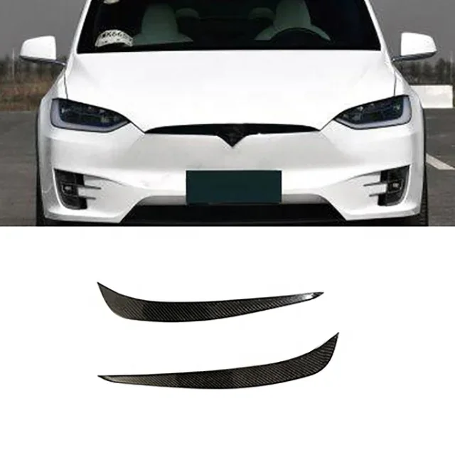 

Creease 100% Carbon Fiber Front Bumper Canards Exterior Accessories For Tesla Model X P90 75D P100 2016-2018